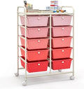 Giantex 10 Drawers Rolling Cart, Classroom Organizers, Storage Cart by Giantex