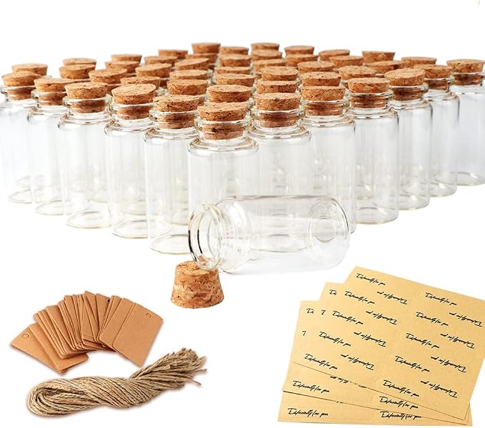 OurWarm 48PCS 25ml Clear Glass Bottles by OurWarm