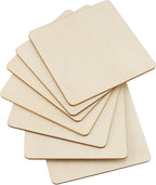HOIGON 30 PCS Square Unfinished Wood Pieces, 6 x 6 Inch Blank Basswood Wooden - Image 5