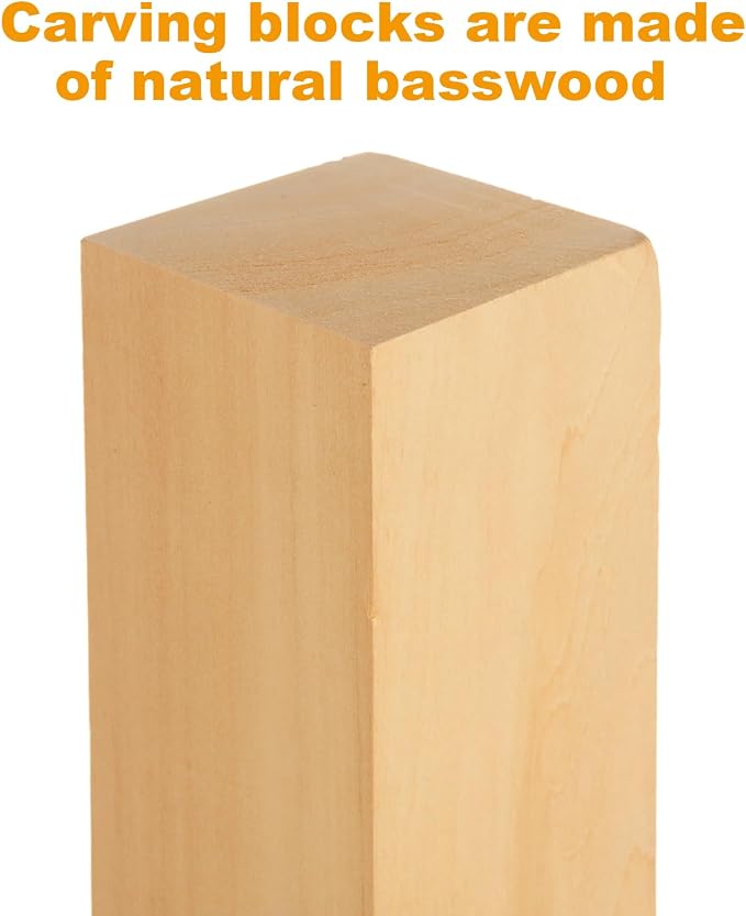 2 Pack 10x3x3 inch Basswood Carving Blocks, Unfinished Bass Wood Blocks - Image 3