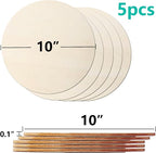 Wood Rounds for Crafts 10 Inch - Image 4