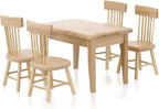 Z MAYABBO Wooden Dollhouse Furniture of Table & Chair, Miniature Dollhouse by ZMAYABBO