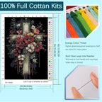 Flower Stamped Cross Stitch Kits - Image 2