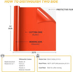 VinylRus Heat Transfer Vinyl-12” x 20ft Orange Iron on Vinyl Roll - Image 4