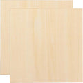 HARFINGTON 2pcs 2mm Basswood Plywood Sheets 6" x 6" x 3/32" Thin Unfinished by HARFINGTON