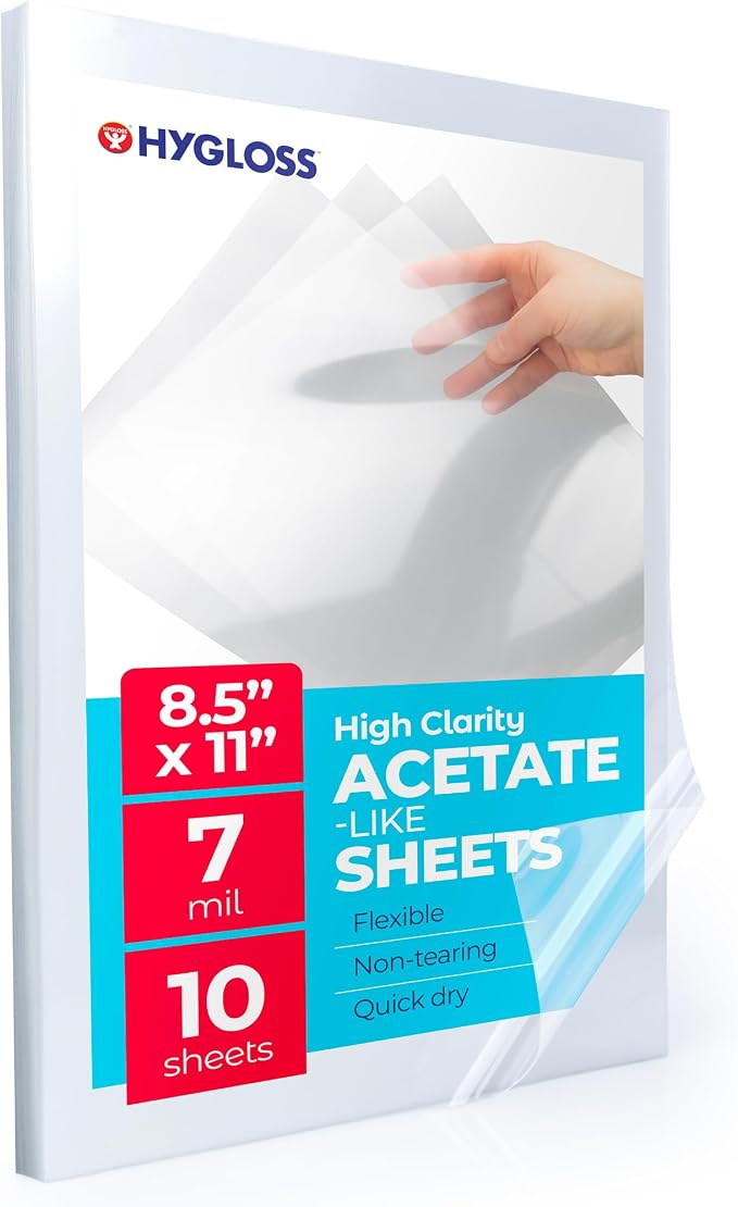 Hygloss 8.5" x 11" Acetate Paper by HyglossProductsInc