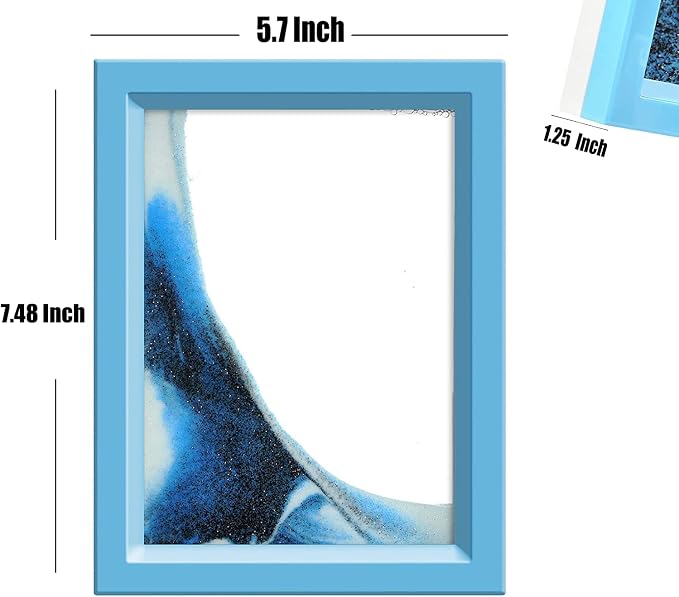 Moving Sand Art Liquid Motion Bubbler Flowing Sand Art Picture Desktop Sensory - Image 2