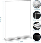 EHWINE 4 Pack Acrylic Sign Holders 4x6 Double-Sided Tabletop Display Stands - Image 2