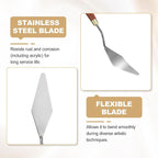 HARFINGTON Palette Knife Painting Tool 3.54" x 1.18" Stainless Steel Teardrop - Image 4