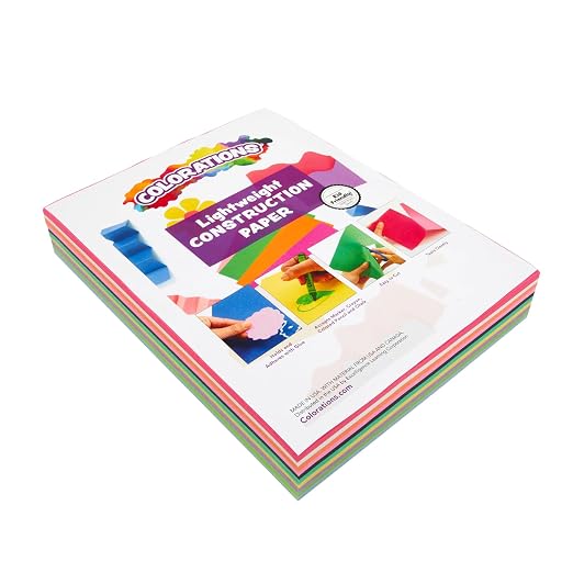 Colorations Lightweight Construction Paper Pack, 10 Colors, 300 Sheets | 9" x - Image 2