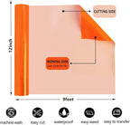 FUNKAKA Neon Orange Heat Transfer Vinyl HTV Rolls - Image 3