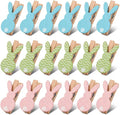 18 Pack Bunny Wooden Clothespins, Mini Clips Photo Clips by Unknown