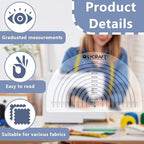 OLYCRAFT Circle Acrylic Ruler for Cutting Fabric Clear Acrylic Templates - Image 4