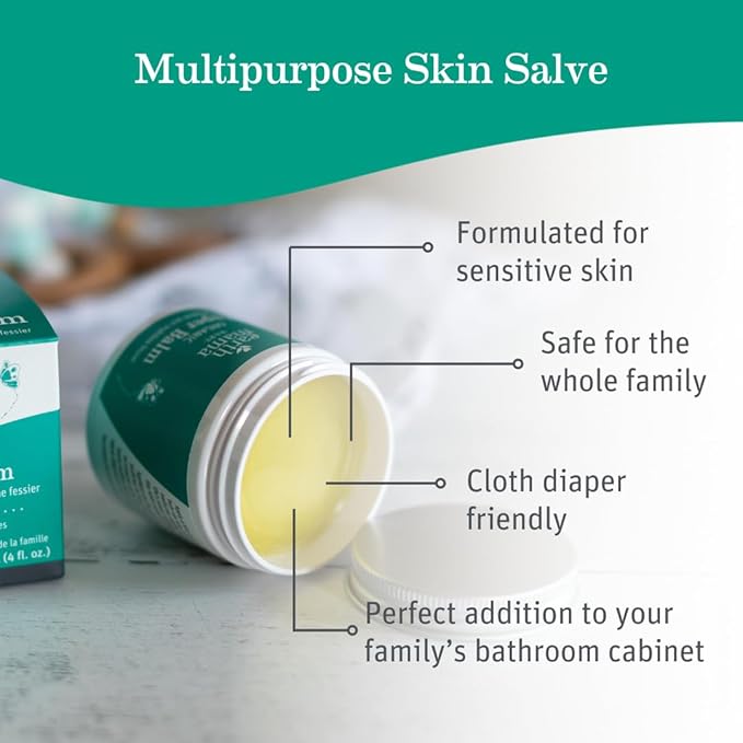 Earth Mama Organic Diaper Balm 2-Ounce | Diaper Cream for Baby | EWG Verified, Petroleum & Artificial Fragrance-Free with Calendula for Sensitive Skin (4-Pack)