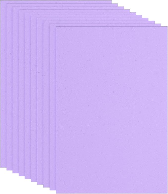PATIKIL EVA Foam Sheet 10Pcs 12x8 Inch 2mm Thick Light Purple | Easy Cutting by PATIKIL
