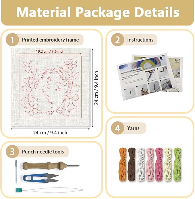 Doodlream Cute Cavy Flower Needle Kit - Image 2