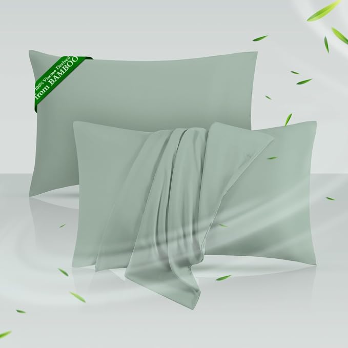 Cooling Pillowcases King Size Set of 2, Viscose Derived from Bamboo by HOTSLEEPERSHEETS