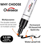 Overseas Paint Pens Paint Markers, 6 Colors Oil Based Permanent Markers | - Image 2