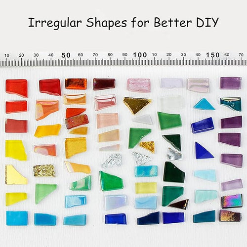 1.1lb Irregular Crystal Mosaic Tiles, Small Mosaic Tile DIY Hobbies Children - Image 2
