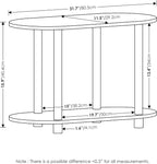 Furinno Turn-N-Tube No Tools Modern Oval Side Table - Image 3