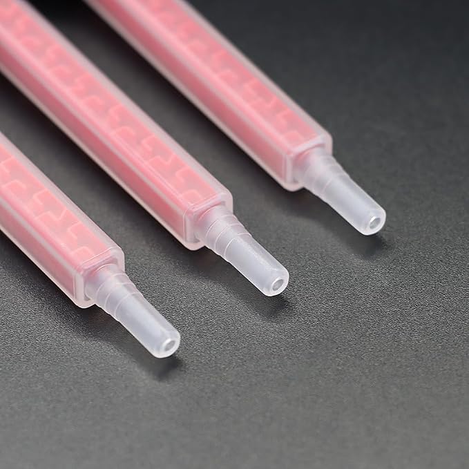 25pcs Mix Nozzles Square Orange Epoxy Adhesive Mixing Nozzle Tip Resin Mixer - Image 7