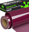 VINYL FROG Maroon Heat Transfer Vinyl Roll 12" x25ft Burgundy Iron on Vinyl | by VINYLFROG