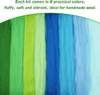 WONVOC 2.82oz Needle Felting Wool, 8 Colors Wool Roving - Image 5