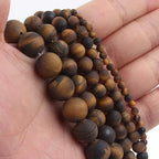 6mm Matte Classic Tiger Eye Bead, 15-Inch Matte Round Loose Stone Beads - Image 8