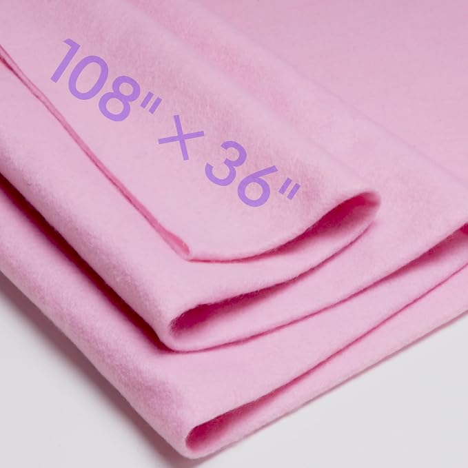 Baby Pink Fabric Sheet 108" X 36", 1.4mm Thick Large Soft Durable Flexible by MITINU