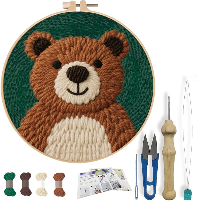 FREEBLOSS DIY Punch Needle Kits by FreeandCreativeCraftsArt