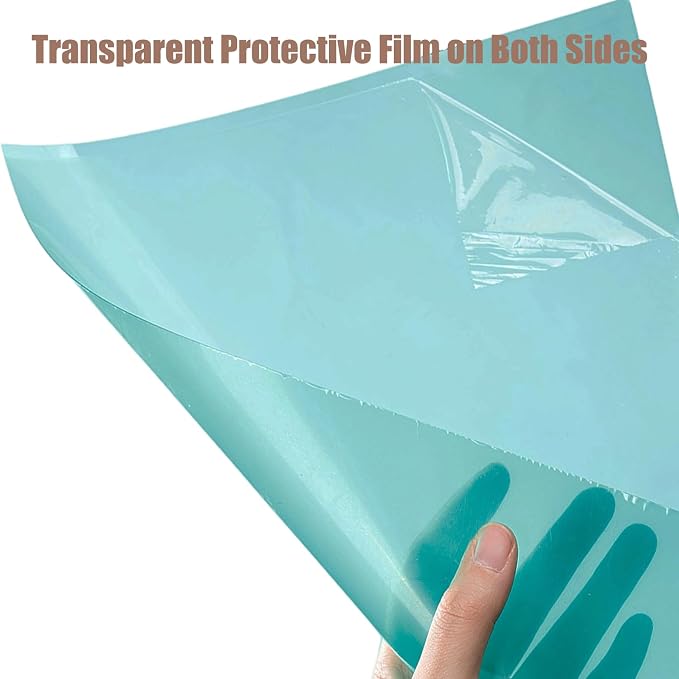 10-Pack A4 Colored PVC Flexible Plastic Sheets, 0.3mm Dark Green Transparent - Image 3