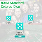 100 Pieces 16MM Dice Set, 6 Sided Colored Dices - Image 2