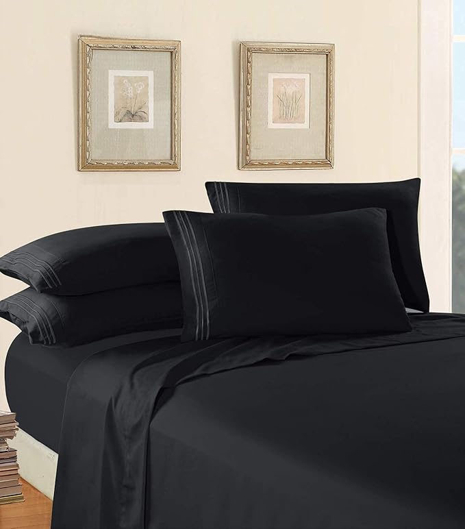 Elegant Comfort Luxury 1500 Premium Hotel Quality Microfiber 4-Piece Sheet Set - Image 3