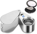 40X Metal Illuminated Jewelers Loop Magnifier Glass, Loupe Magnifier by TRIrunpdl