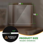 VOISEN 3 Pack Plexiglass Sheets 1/8 Inch Thick, Display Cases, Sneeze Guard - Image 3