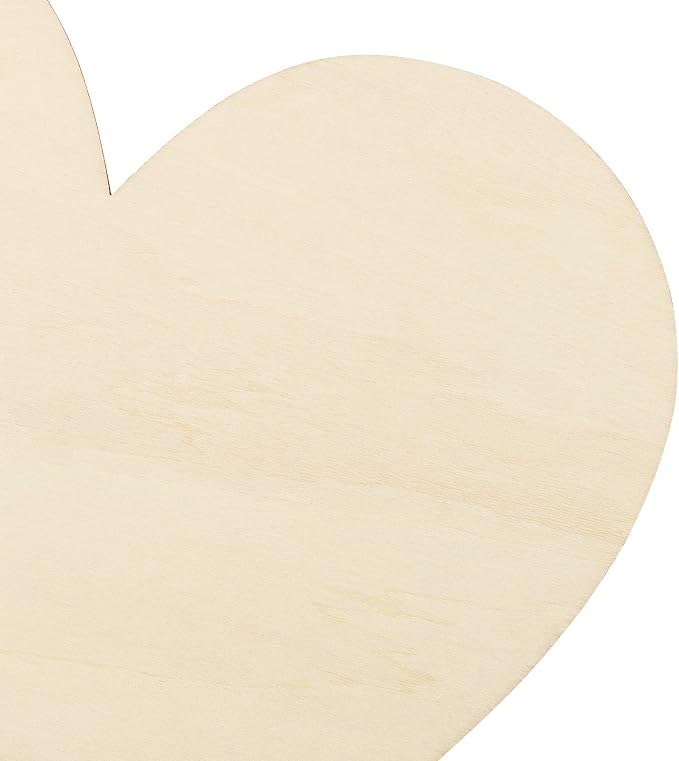 HOIGON 30 PCS 8 Inch Large Wooden Hearts, 1/8 Inch Thick Unfinished Wood Heart - Image 9