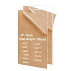 KINLINK 24x48 Plexiglass Sheets 1/8 inch Thick, 3mm Clear Cast Acrylic Sheet by KINLINK