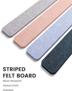 Fluxynara Cork Board Alternative Felt Strip Board 8-Pack 13"x2", Office Pin - Image 3