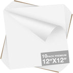 Dysania White Heat Transfer Vinyl, 10 Pack 12 x 12in White HTV Vinyl | Iron on by Dysania