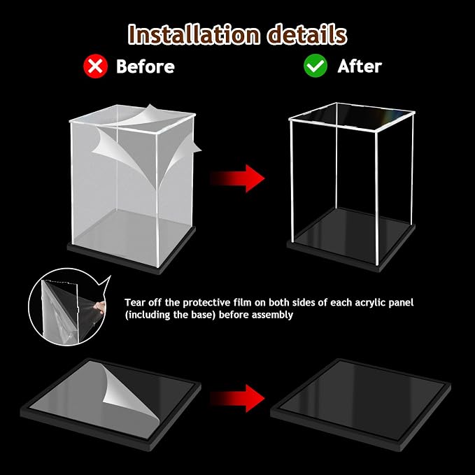Acrylic Display Case for Collectibles Assemble Clear Acrylic Boxes for Display - Image 6