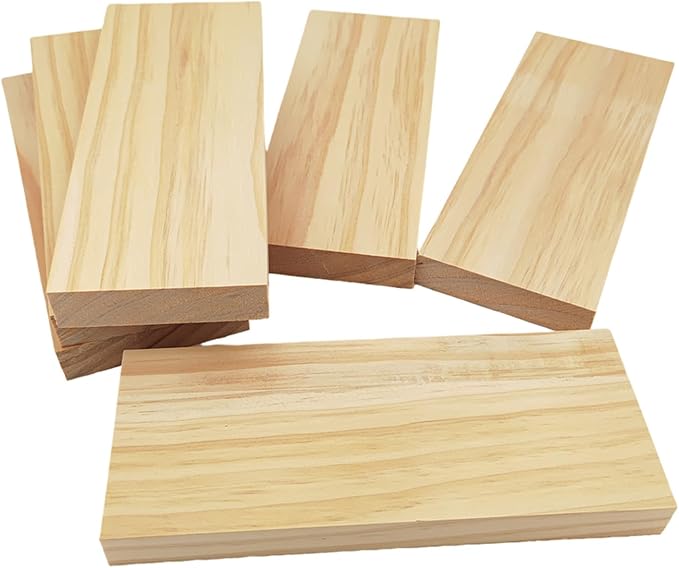 6PCS Rectangle Wood Boards Unfinished Wood Blocks - Image 5
