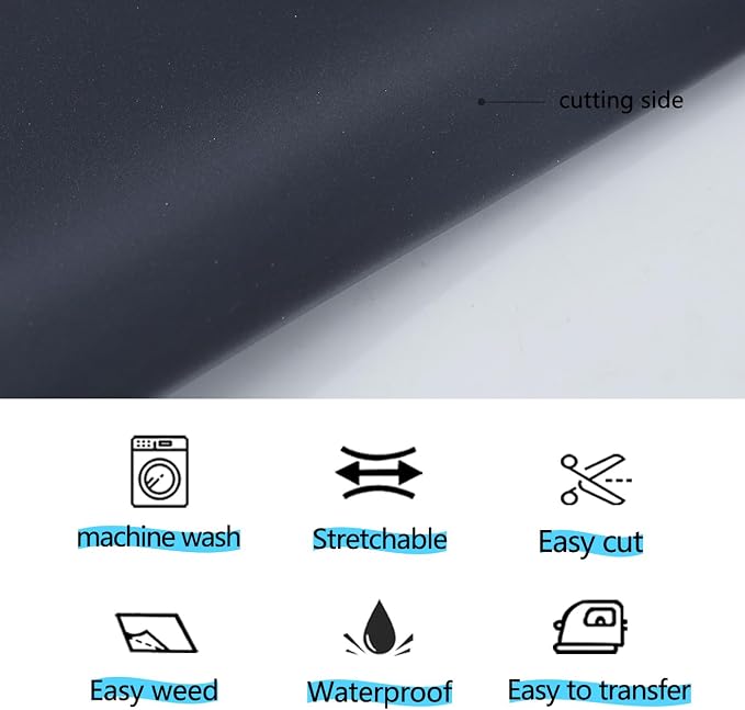 guangyintong Reflective Black Heat Transfer Vinyl HTV Rolls - Image 2