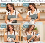 Pottery Kit for Beginners, 4.4LBS Air Dry Clay for Adults - Image 6