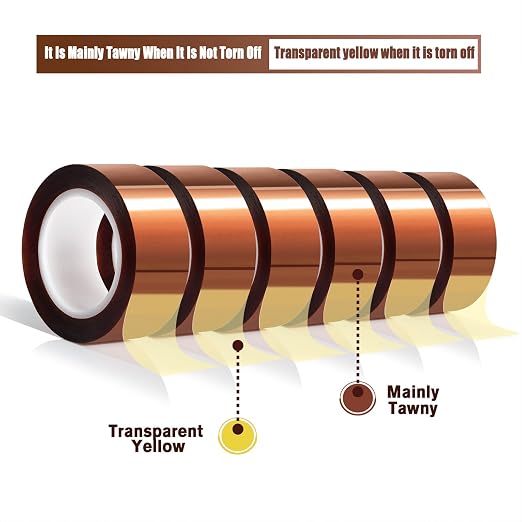 MEBMIK 6 Rolls 20mm x16m Heat Tape High Temperature Heat Resistant Tape Heat - Image 6