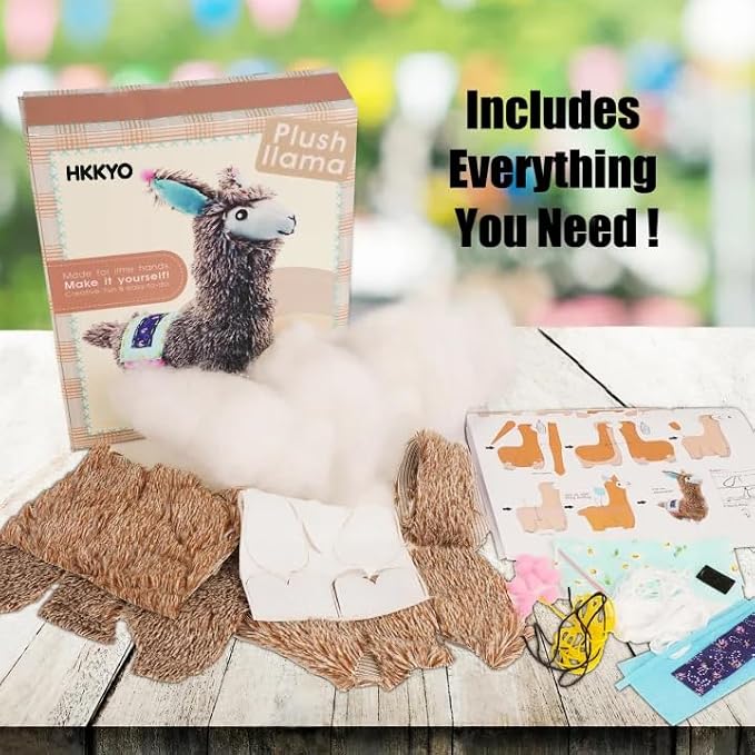 HKKYO Sewing Kits for Kids 8-12, Arts and Crafts for Kids Ages 8-12, Llama - Image 4