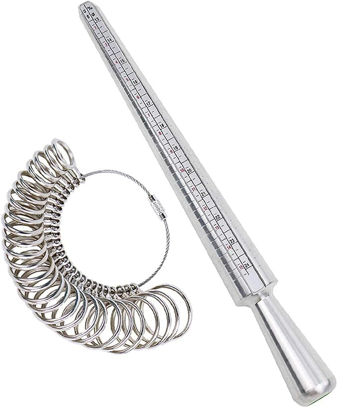 NIUPIKA Ring Sizer Measuring Tool Ring Mandrel Ring Measurer Ring Sizing Kit by NIUPIKA