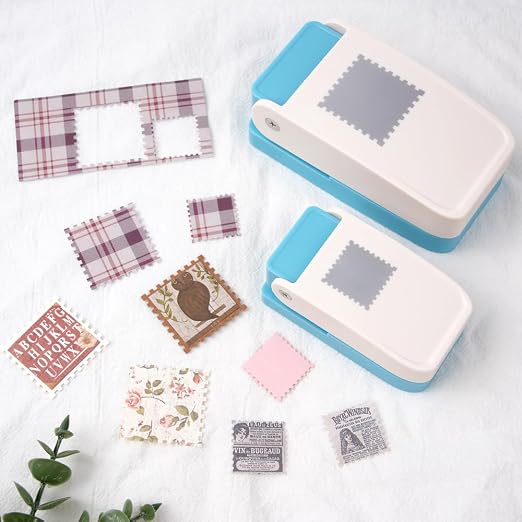 BAOFALI 2Pcs/Set Stamp Puncher 1x1inch &1.5x1.5inch Large Square Postage Stamp - Image 4