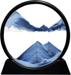 Aoderun Moving Sand Art Picture Round Glass 3D Deep Sea Sandscape in Motion by Aoderun