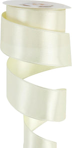 HUIHUANG Ivory Satin Wired Ribbon 1-1/2 inch Double-Sided Satin Wire Edge Ribbon - Image 5