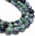 35pcs Round Loose Green Fire Agate Beads by Yochus